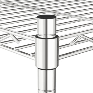 Ραφιέρα 5 Επιπέδων με Τροχούς Χρωμέ 75x35x155 εκ. 250 κ.