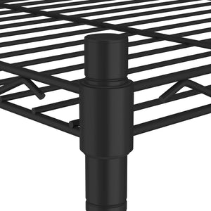 Ραφιέρα 5 Επιπέδων με Τροχούς Μαύρη 75x35x155 εκ. 250 κ.