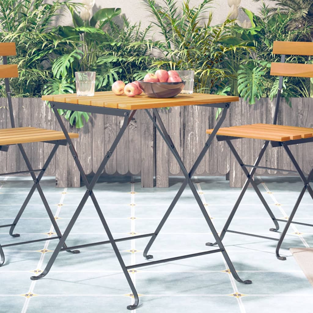 Τραπέζι Bistro 55 x 54 x 71 εκ. από Μασίφ Ξύλο Ακακίας
