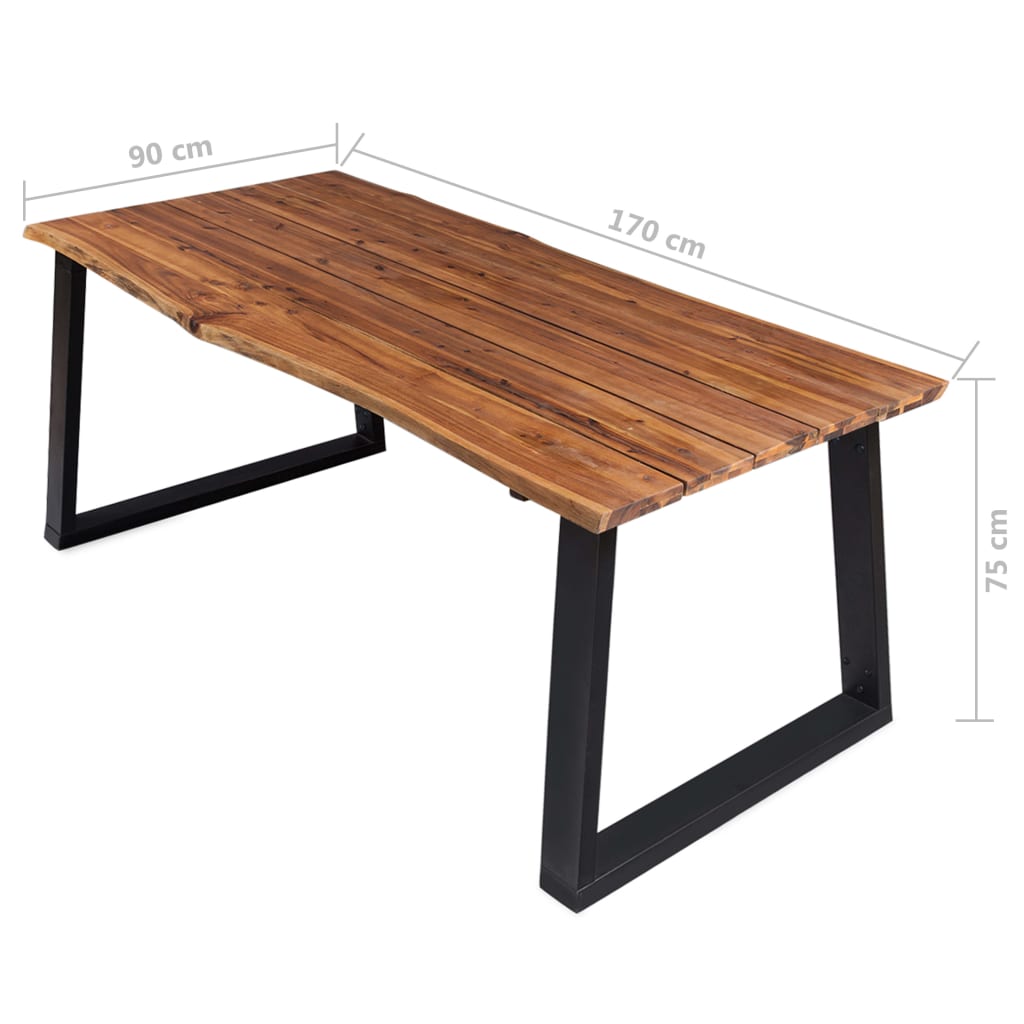 Τραπεζαρία 170 x 90 x 75 εκ. από Μασίφ Ξύλο Ακακίας
