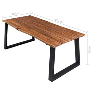 Τραπεζαρία 170 x 90 x 75 εκ. από Μασίφ Ξύλο Ακακίας