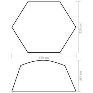 Σκίαστρο Πισίνας Κίτρινο 590 x 520 x 250 εκ. Υφασμάτινο - Pakobazaar