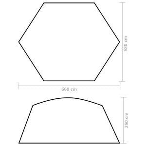 Σκίαστρο Πισίνας Κίτρινο 660 x 580 x 250 εκ. Υφασμάτινο - Pakobazaar