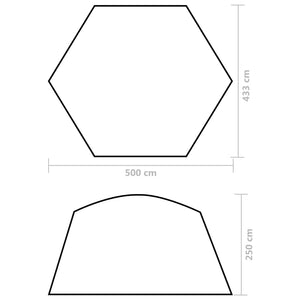 Σκίαστρο Πισίνας Γκρι 500 x 433 x 250 εκ. Υφασμάτινο - Pakobazaar