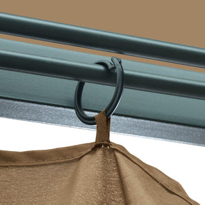 Κιόσκι με Κουρτίνα Taupe 300 x 300 εκ. Αλουμινίου