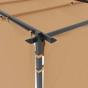 Κιόσκι με Κουρτίνες Taupe 3 x 3 μ. Ατσάλινο