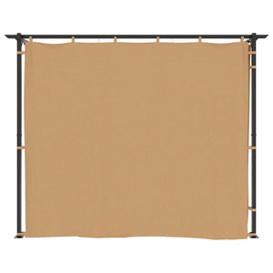313900  Gazebo with Curtains 6x3 m Taupe Steel (not for individual sales / blocked all in blockcades)