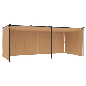 313900  Gazebo with Curtains 6x3 m Taupe Steel (not for individual sales / blocked all in blockcades)