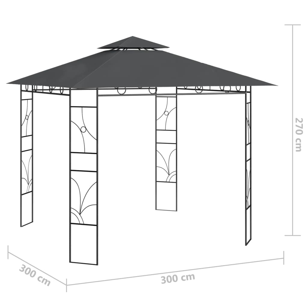 Κιόσκι Ανθρακί 3 x 3 x 2,7 μ. 160 γρ./μ²