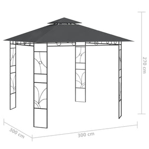 Κιόσκι Ανθρακί 3 x 3 x 2,7 μ. 160 γρ./μ² - Pakobazaar