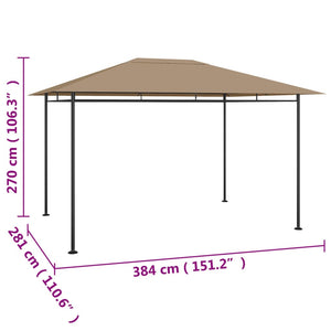 Κιόσκι Taupe 384x281x270 εκ. 180 γρ./μ²