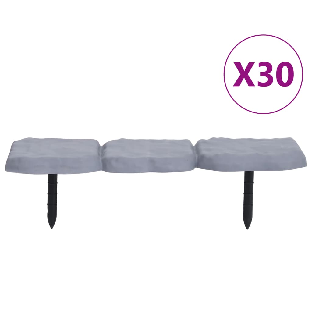 Μπορντούρες Γκαζόν με Πασσάλους 30 τεμ. από Πολυπροπυλένιο