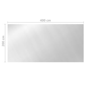 Κάλυμμα Πισίνας Ασημί 400x200 εκ. από Πολυαιθυλένιο