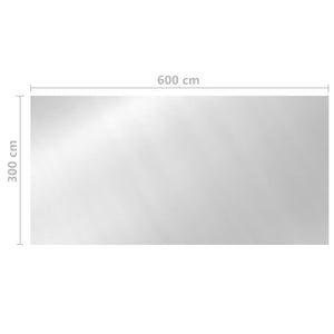 Κάλυμμα Πισίνας Ασημί 600x300 εκ. από Πολυαιθυλένιο