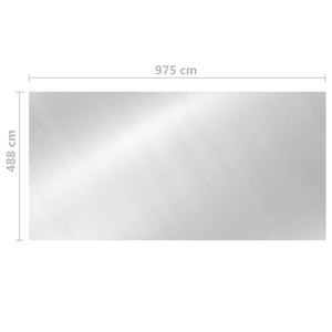 Κάλυμμα Πισίνας Ασημί 975 x 488 εκ. από Πολυαιθυλένιο - Pakobazaar