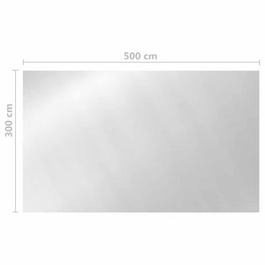 Κάλυμμα Πισίνας Ορθογώνιο Ασημί 500x300 εκ. από Πολυαιθυλένιο