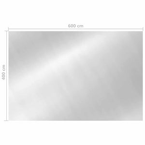 Κάλυμμα Πισίνας Ορθογώνιο Ασημί 600 x 400 εκ. από Πολυαιθυλένιο