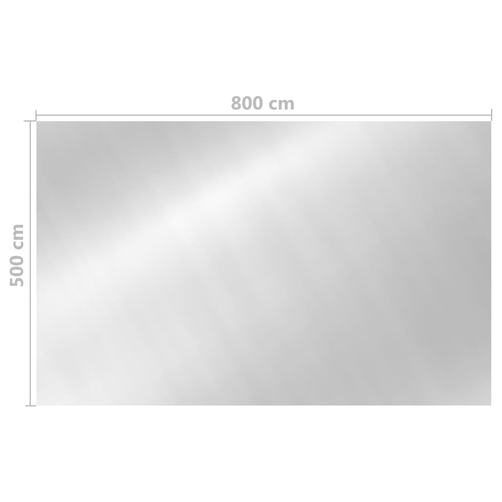 Κάλυμμα Πισίνας Ορθογώνιο Ασημί 800x500 εκ. από Πολυαιθυλένιο - Pakobazaar