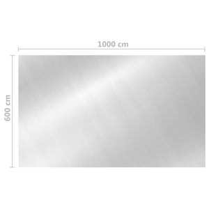 Κάλυμμα Πισίνας Ορθογώνιο Ασημί 1000x600 εκ. από Πολυαιθυλένιο - Pakobazaar