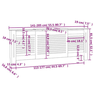 Κάλυμμα Καλοριφέρ 205 εκ. από MDF - Pakobazaar
