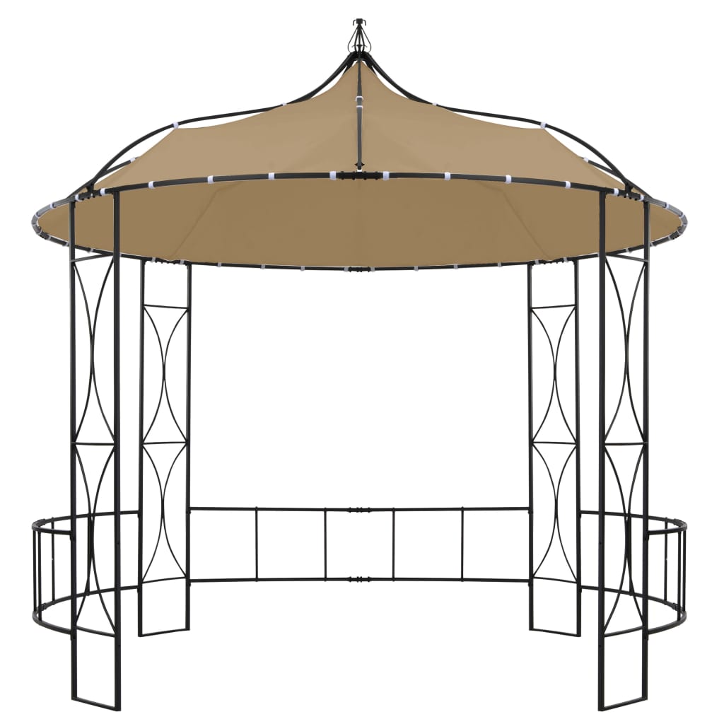Κιόσκι Στρογγυλό Taupe 300 x 290 εκ. - Pakobazaar