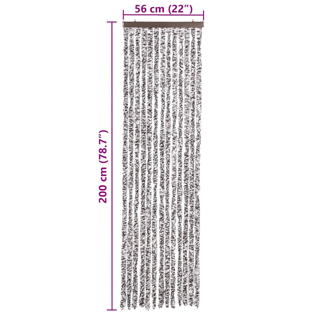 Σήτα - Κουρτίνα Πόρτας Καφέ / Μπεζ 56 x 200 εκ. από Σενίλ