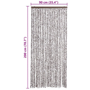 Σήτα - Κουρτίνα Πόρτας Καφέ / Μπεζ 90 x 200 εκ. από Σενίλ
