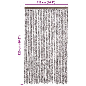 Σήτα - Κουρτίνα Πόρτας Καφέ / Μπεζ 118 x 220 εκ. από Σενίλ
