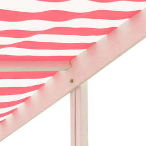 313888  Sandbox with Adjustable Roof Fir Wood White and Red UV50 - Pakobazaar