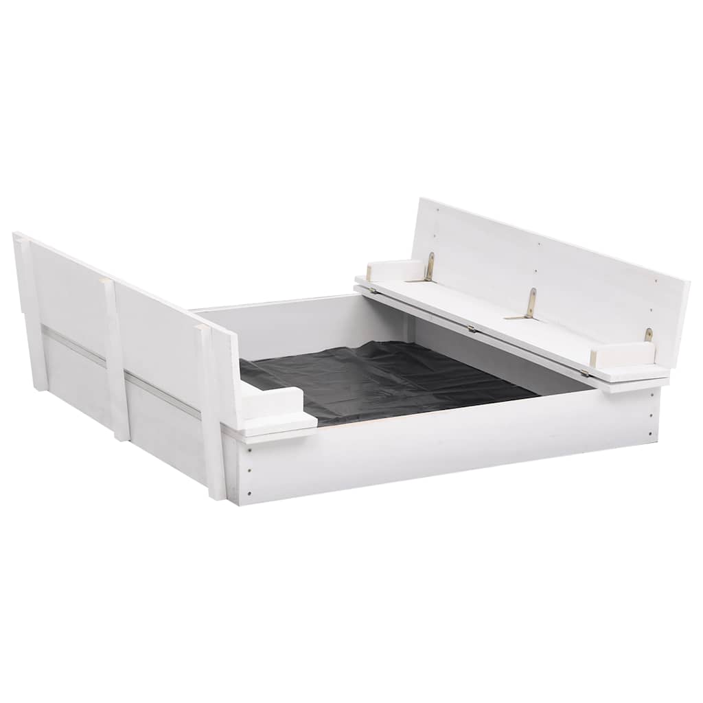 Αμμοδόχος Λευκή 95 x 90 x 15 εκ. από Ξύλο Ελάτης