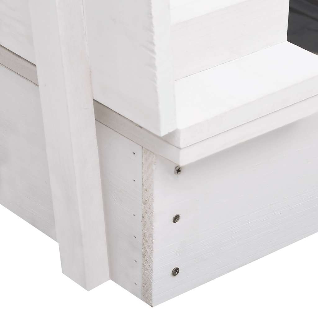 Αμμοδόχος Λευκή 95 x 90 x 15 εκ. από Ξύλο Ελάτης