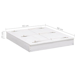 Αμμοδόχος Λευκή 95 x 90 x 15 εκ. από Ξύλο Ελάτης