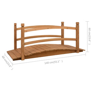 Γέφυρα Κήπου 140 x 60 x 60 εκ. από Μασίφ Ξύλο Ελάτης - Pakobazaar