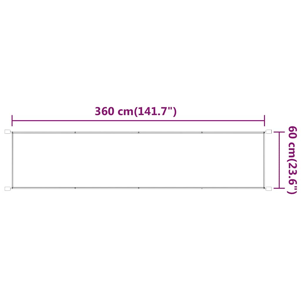Τέντα Κάθετη Λευκή 60 x 360 εκ. από Ύφασμα Oxford - Pakobazaar