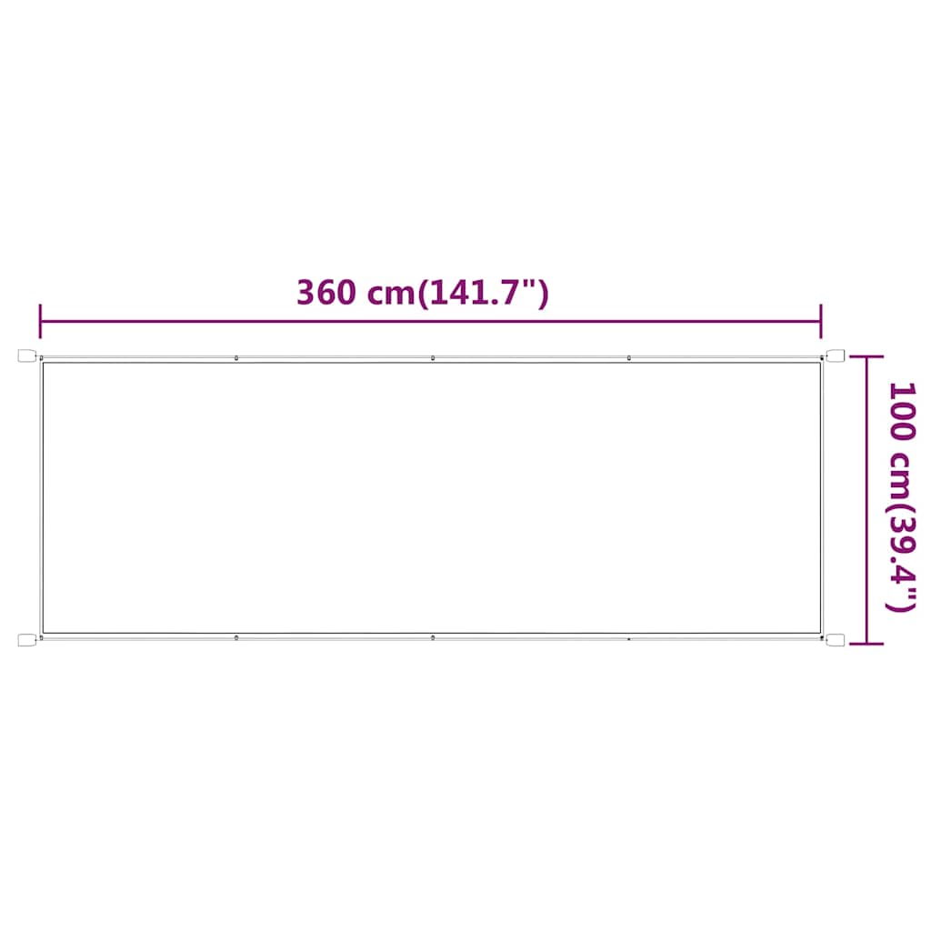 Τέντα Κάθετη Λευκή 100 x 360 εκ. από Ύφασμα Oxford