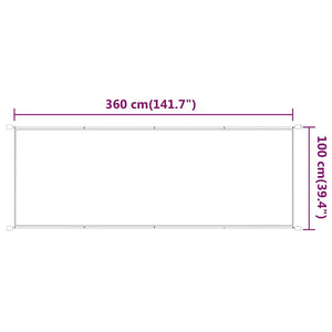 Τέντα Κάθετη Λευκή 100 x 360 εκ. από Ύφασμα Oxford