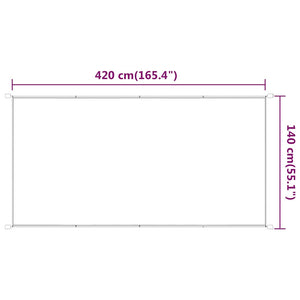 Τέντα Κάθετη Λευκή 140 x 420 εκ. από Ύφασμα Oxford - PAKOBAZAAR