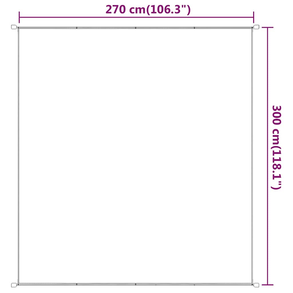 Τέντα Κάθετη Λευκή 300 x 270 εκ. από Ύφασμα Oxford