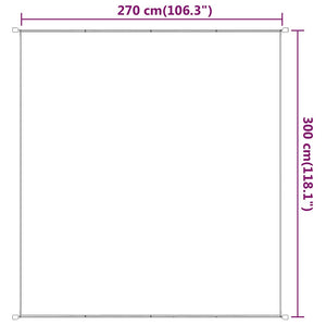 Τέντα Κάθετη Λευκή 300 x 270 εκ. από Ύφασμα Oxford