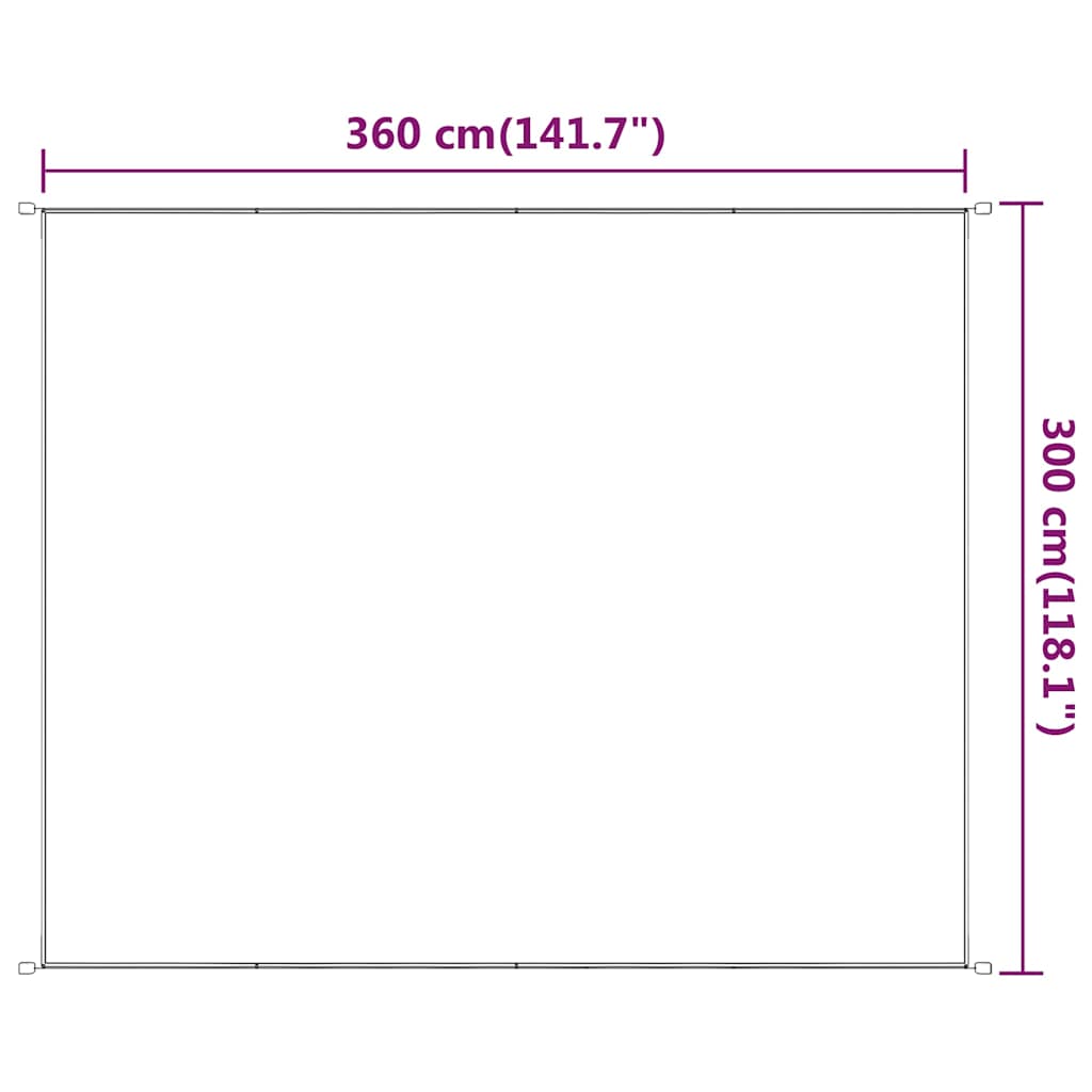 Τέντα Κάθετη Λευκή 300 x 360 εκ. από Ύφασμα Oxford