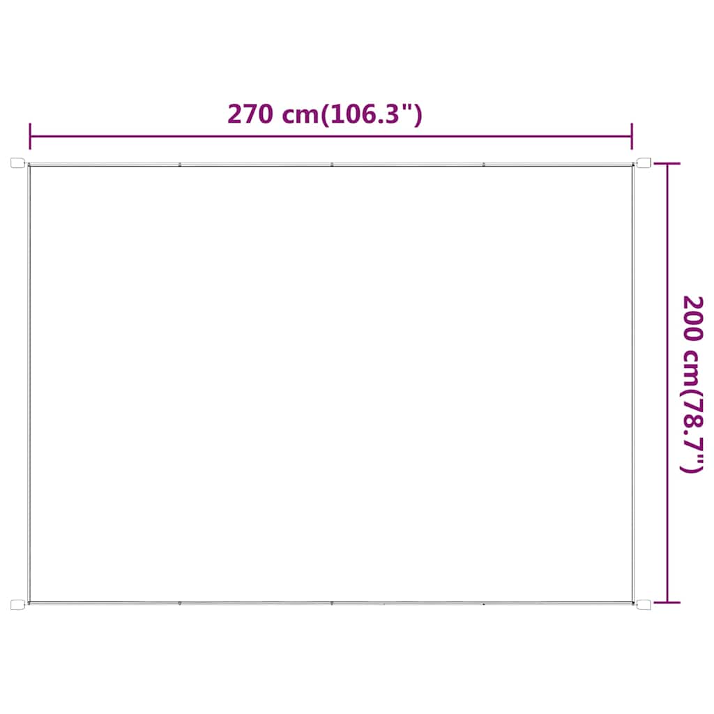 Τέντα Κάθετη Ανθρακί 200 x 270 εκ. από Ύφασμα Oxford