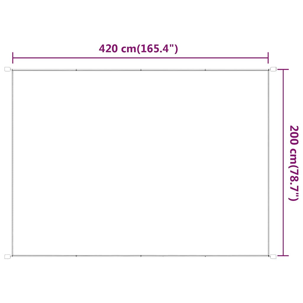 Τέντα Κάθετη Ανθρακί 200 x 420 εκ. από Ύφασμα Oxford - Pakobazaar