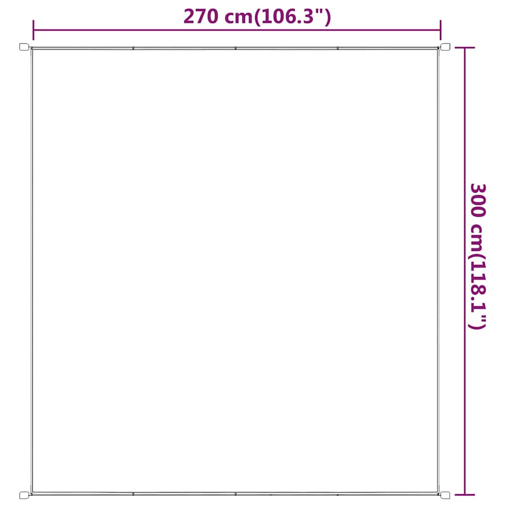 Τέντα Κάθετη Ανθρακί 300 x 270 εκ. από Ύφασμα Oxford