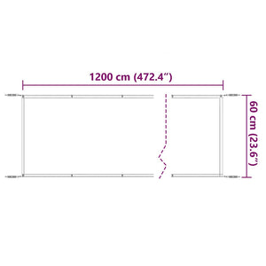 Τέντα Κάθετη Μπεζ 60 x 1200 εκ. από Ύφασμα Oxford - PAKOBAZAAR