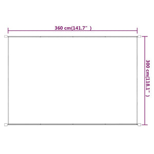 Τέντα Κάθετη Μπεζ 300 x 360 εκ. από Ύφασμα Oxford