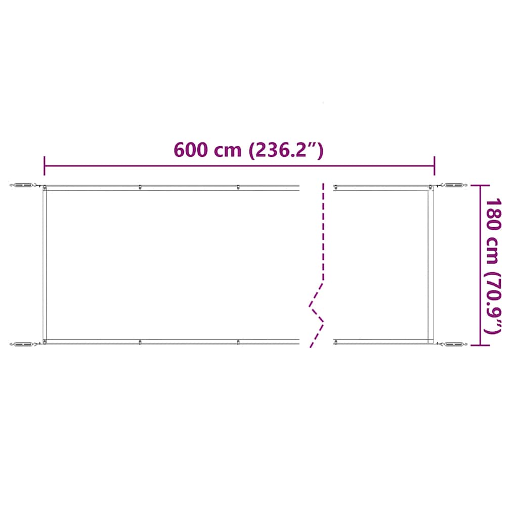 Τέντα Κάθετη Ανοιχτό Πράσινο 180 x 600 εκ. από Ύφασμα Oxford - PAKOBAZAAR