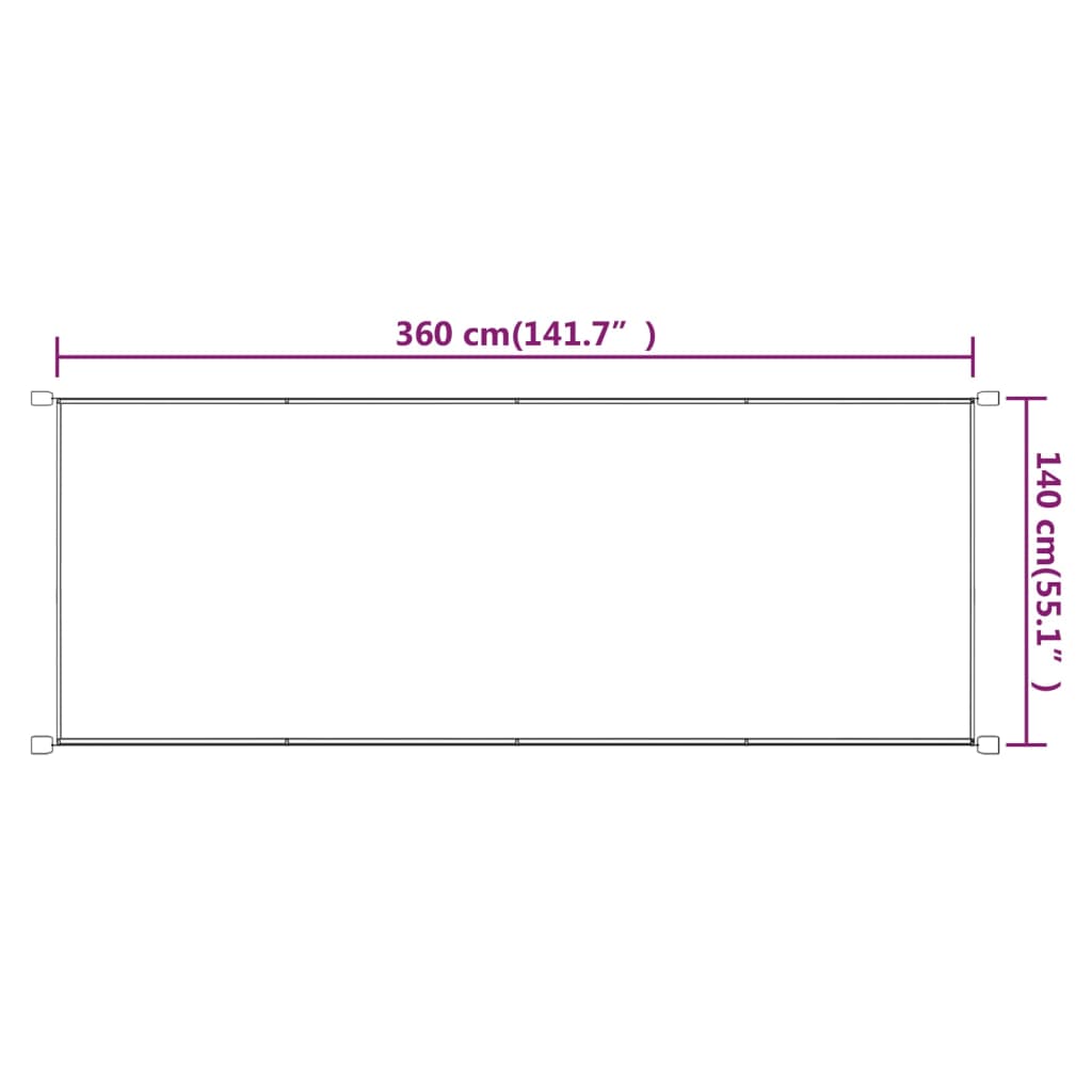 Τέντα Κάθετη Τερακότα 140 x 360 εκ. από Ύφασμα Oxford - PAKOBAZAAR