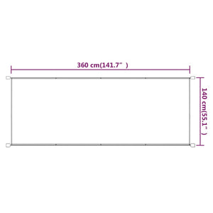 Τέντα Κάθετη Τερακότα 140 x 360 εκ. από Ύφασμα Oxford - PAKOBAZAAR