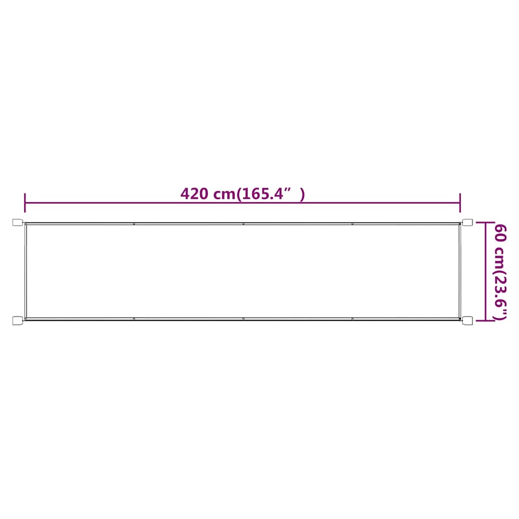 Τέντα Κάθετη Taupe 60 x 420 εκ. από Ύφασμα Oxford