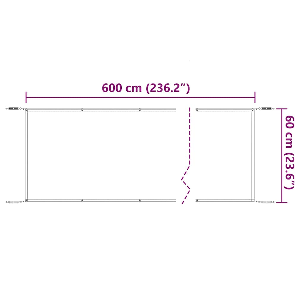 Τέντα Κάθετη Taupe 60 x 600 εκ. από Ύφασμα Oxford - Pakobazaar